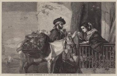 Die spanische Blumenverkäuferin